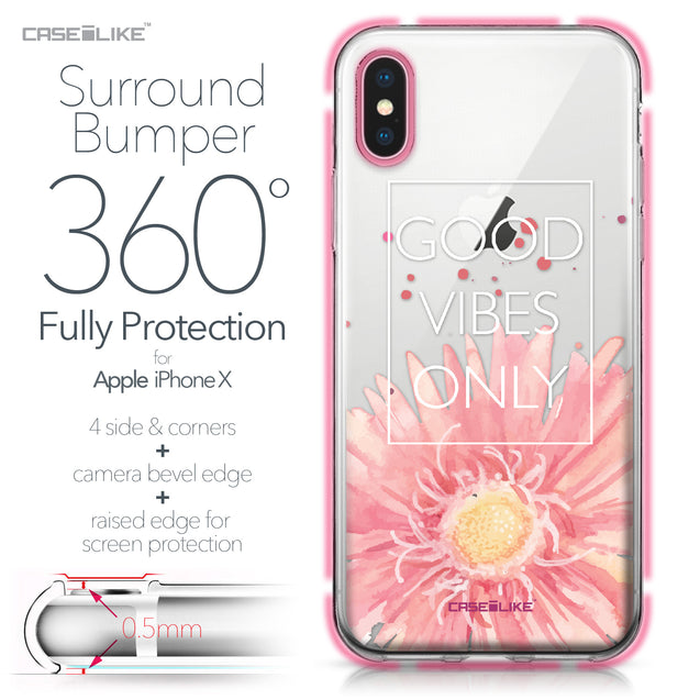 Apple iPhone X case Gerbera 2258 Bumper Case Protection | CASEiLIKE.com