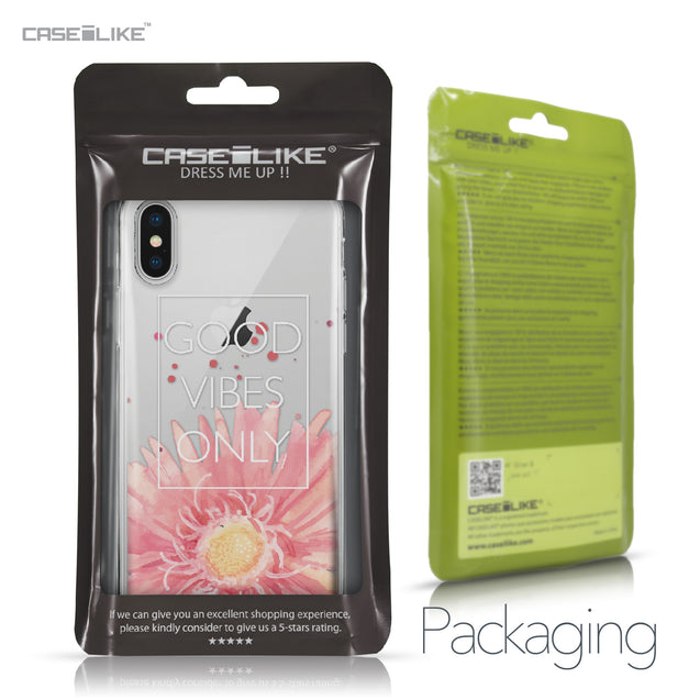 Apple iPhone X case Gerbera 2258 Retail Packaging | CASEiLIKE.com
