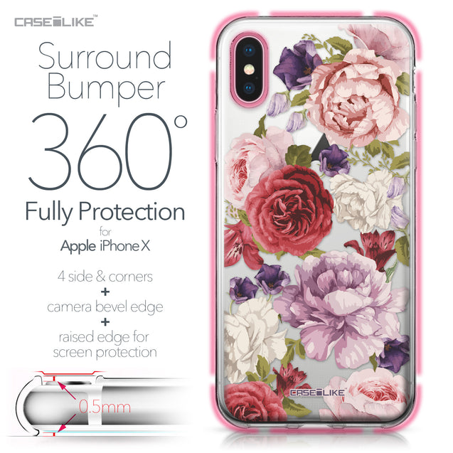 Apple iPhone X case Mixed Roses 2259 Bumper Case Protection | CASEiLIKE.com