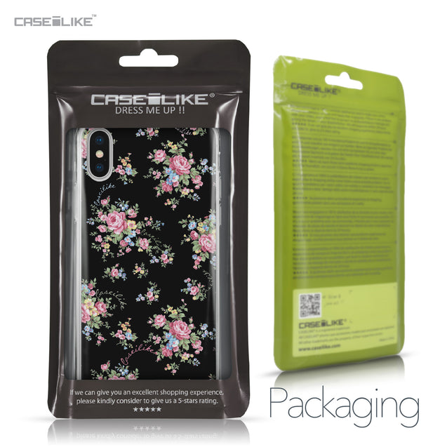 Apple iPhone X case Floral Rose Classic 2261 Retail Packaging | CASEiLIKE.com