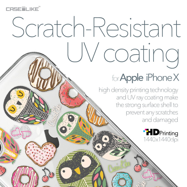 Apple iPhone X case Owl Graphic Design 3315 with UV-Coating Scratch-Resistant Case | CASEiLIKE.com