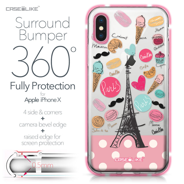 Apple iPhone X case Paris Holiday 3904 Bumper Case Protection | CASEiLIKE.com