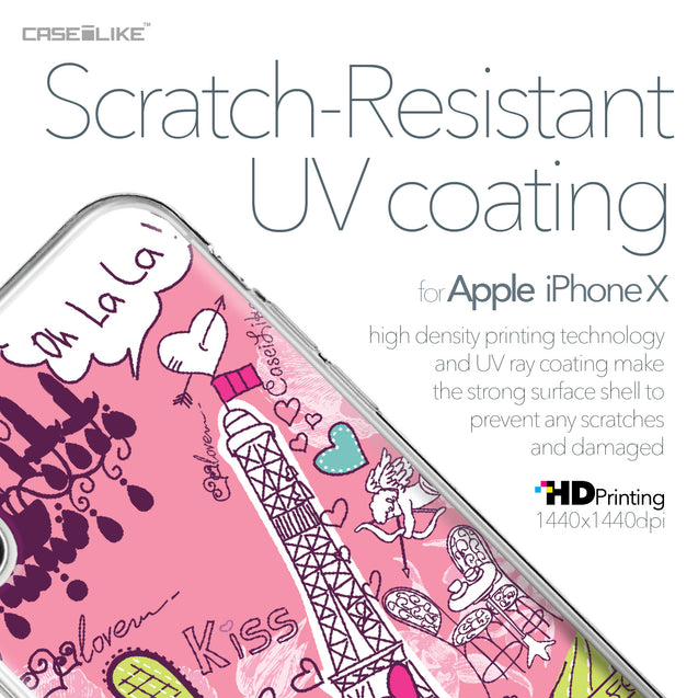 Apple iPhone X case Paris Holiday 3905 with UV-Coating Scratch-Resistant Case | CASEiLIKE.com