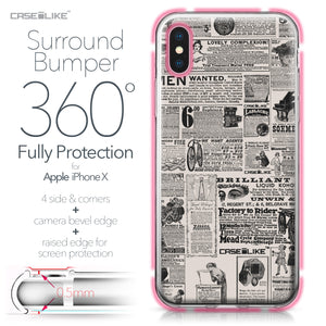 Apple iPhone X case Vintage Newspaper Advertising 4818 Bumper Case Protection | CASEiLIKE.com