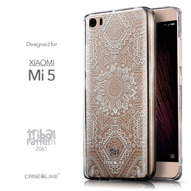 Front & Side View - CASEiLIKE Xiaomi Mi 5 back cover Indian Line Art 2061