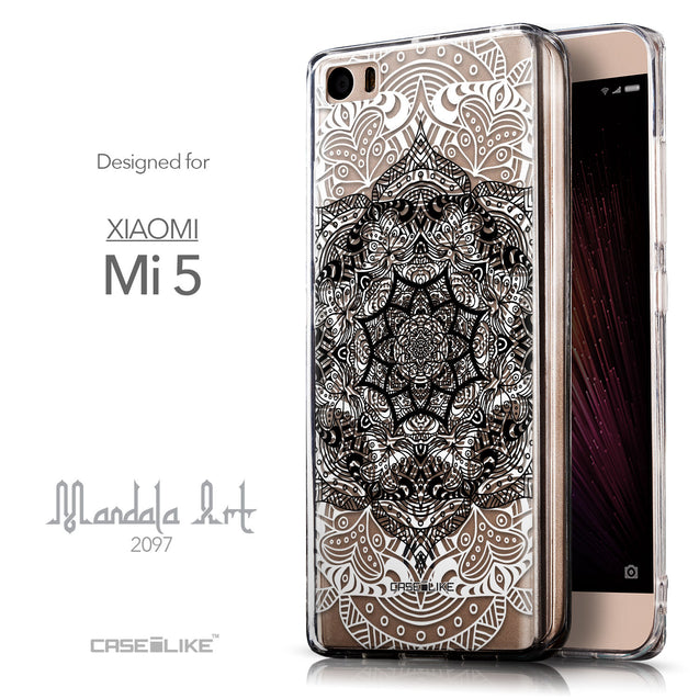 Front & Side View - CASEiLIKE Xiaomi Mi 5 back cover Mandala Art 2097