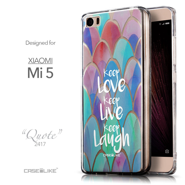 Front & Side View - CASEiLIKE Xiaomi Mi 5 back cover Quote 2417