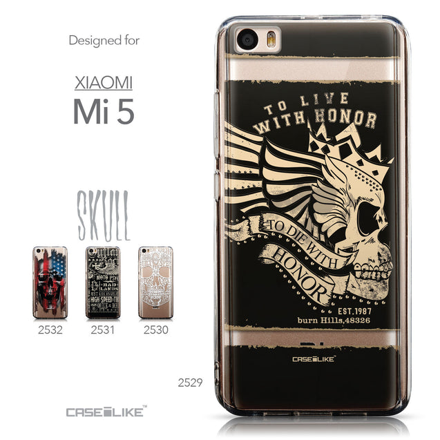 Collection - CASEiLIKE Xiaomi Mi 5 back cover Art of Skull 2529