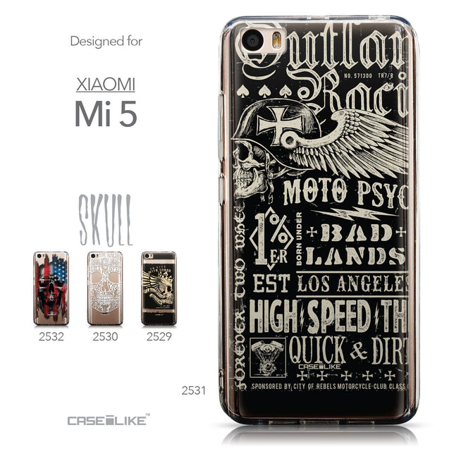 Collection - CASEiLIKE Xiaomi Mi 5 back cover Art of Skull 2531