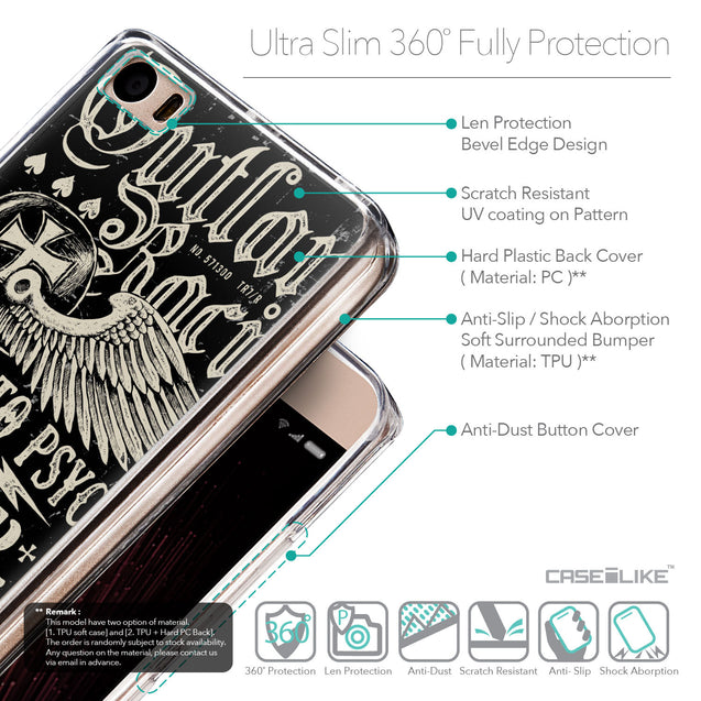 Details in English - CASEiLIKE Xiaomi Mi 5 back cover Art of Skull 2531
