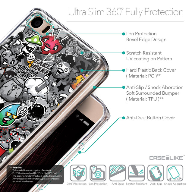 Details in English - CASEiLIKE Xiaomi Mi 5 back cover Graffiti 2709