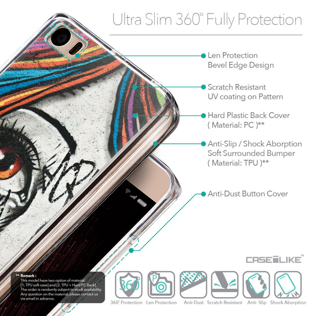 Details in English - CASEiLIKE Xiaomi Mi 5 back cover Graffiti Girl 2724