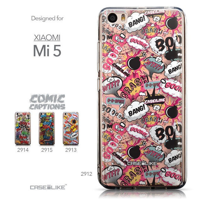 Collection - CASEiLIKE Xiaomi Mi 5 back cover Comic Captions Pink 2912