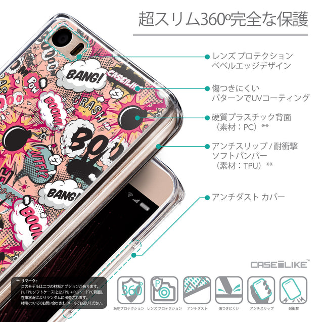 Details in Japanese - CASEiLIKE Xiaomi Mi 5 back cover Comic Captions Pink 2912