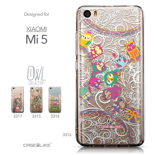Collection - CASEiLIKE Xiaomi Mi 5 back cover Owl Graphic Design 3316