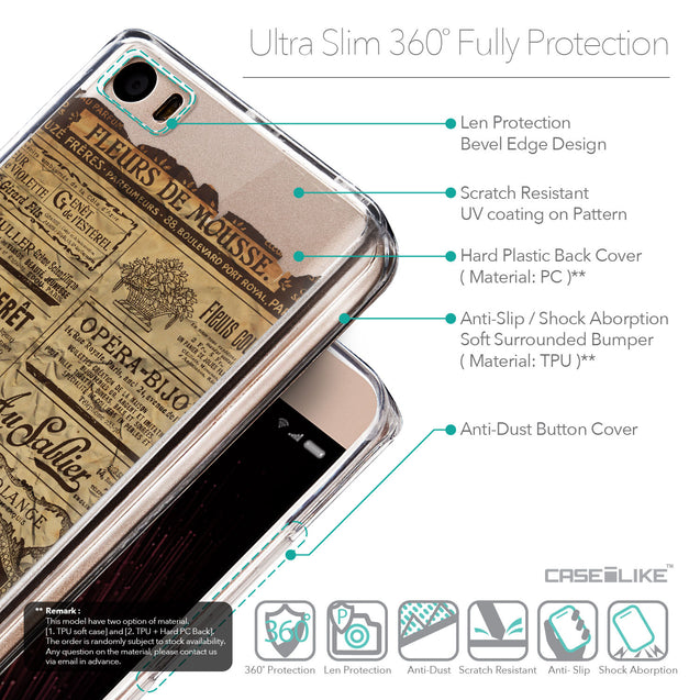 Details in English - CASEiLIKE Xiaomi Mi 5 back cover Vintage Newspaper Advertising 4819