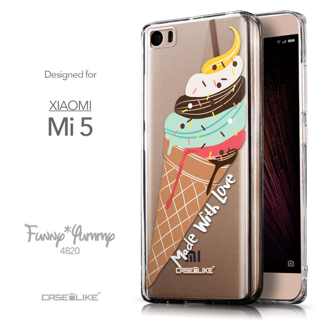 Front & Side View - CASEiLIKE Xiaomi Mi 5 back cover Ice Cream 4820