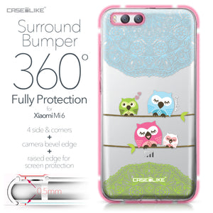 Xiaomi Mi 6 case Owl Graphic Design 3318 Bumper Case Protection | CASEiLIKE.com