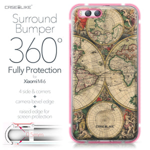 Xiaomi Mi 6 case World Map Vintage 4607 Bumper Case Protection | CASEiLIKE.com