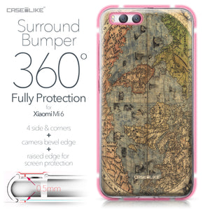 Xiaomi Mi 6 case World Map Vintage 4608 Bumper Case Protection | CASEiLIKE.com