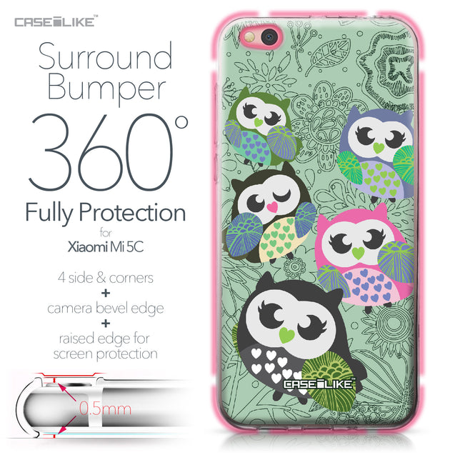 Xiaomi Mi 5C case Owl Graphic Design 3313 Bumper Case Protection | CASEiLIKE.com