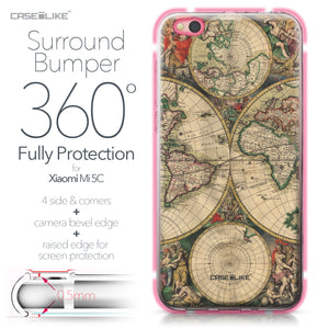 Xiaomi Mi 5C case World Map Vintage 4607 Bumper Case Protection | CASEiLIKE.com