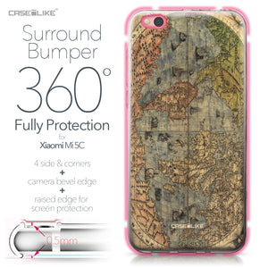 Xiaomi Mi 5C case World Map Vintage 4608 Bumper Case Protection | CASEiLIKE.com