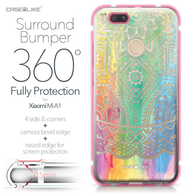 Xiaomi Mi A1 case Indian Line Art 2064 Bumper Case Protection | CASEiLIKE.com