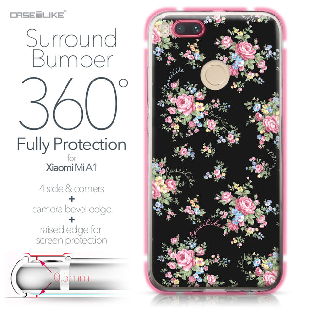 Xiaomi Mi A1 case Floral Rose Classic 2261 Bumper Case Protection | CASEiLIKE.com