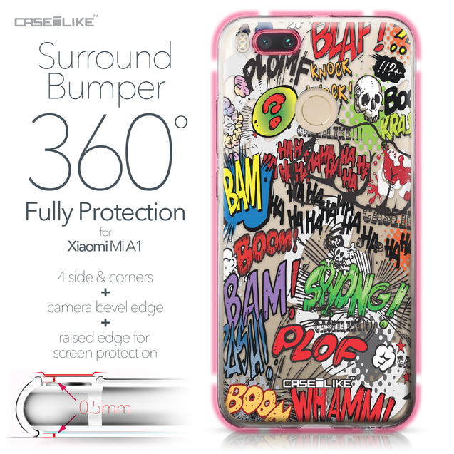 Xiaomi Mi A1 case Comic Captions 2914 Bumper Case Protection | CASEiLIKE.com