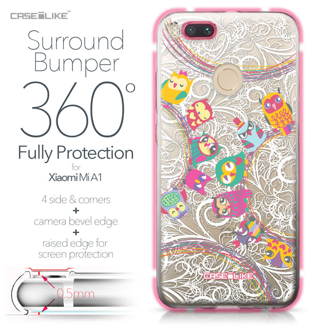 Xiaomi Mi A1 case Owl Graphic Design 3316 Bumper Case Protection | CASEiLIKE.com