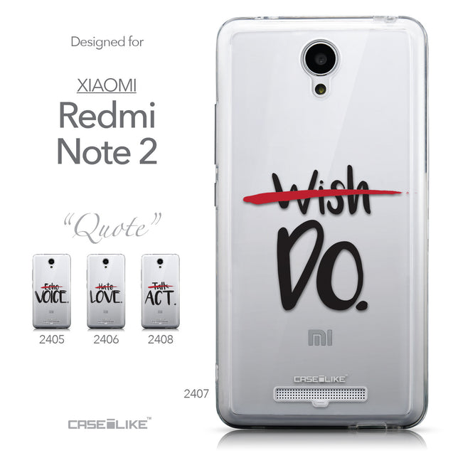 Collection - CASEiLIKE Xiaomi Redmi Note 2 back cover Quote 2407