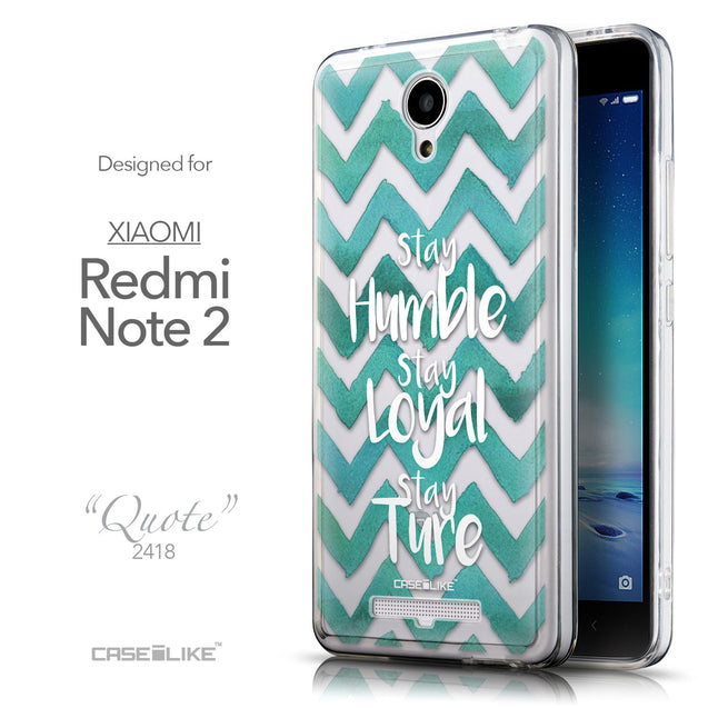 Front & Side View - CASEiLIKE Xiaomi Redmi Note 2 back cover Quote 2418