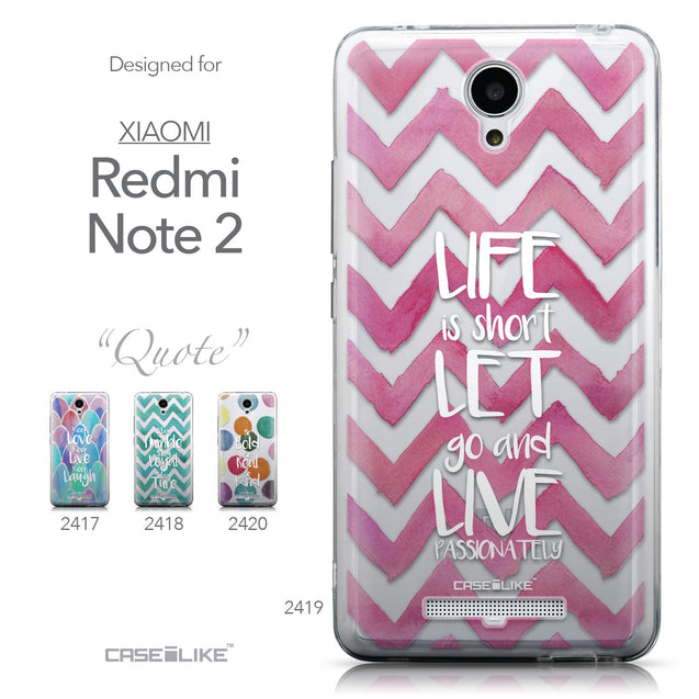 Collection - CASEiLIKE Xiaomi Redmi Note 2 back cover Quote 2419