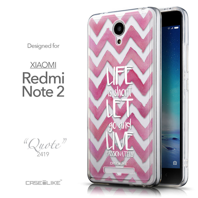 Front & Side View - CASEiLIKE Xiaomi Redmi Note 2 back cover Quote 2419