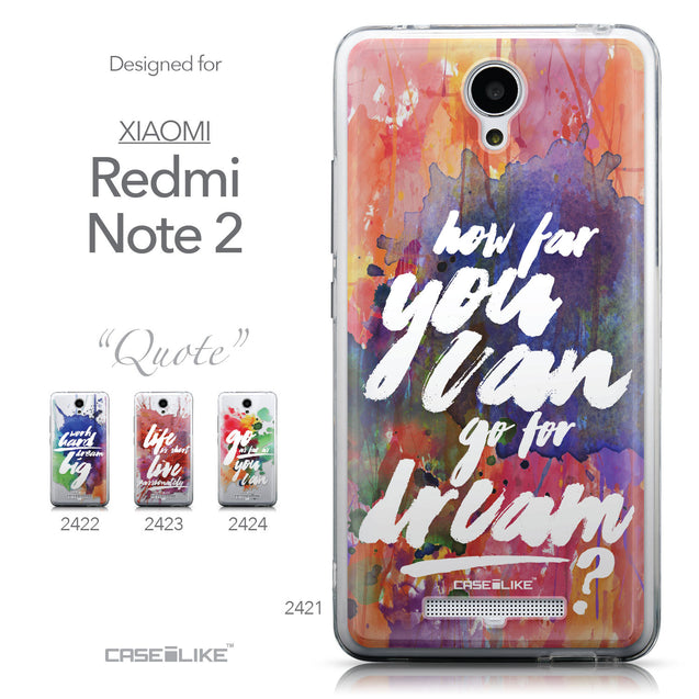 Collection - CASEiLIKE Xiaomi Redmi Note 2 back cover Quote 2421