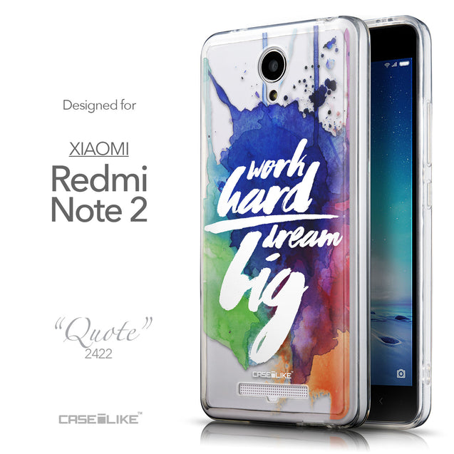 Front & Side View - CASEiLIKE Xiaomi Redmi Note 2 back cover Quote 2422