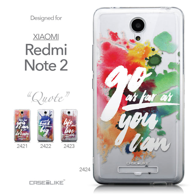 Collection - CASEiLIKE Xiaomi Redmi Note 2 back cover Quote 2424