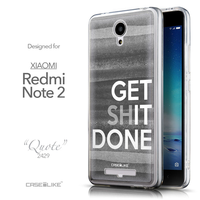 Front & Side View - CASEiLIKE Xiaomi Redmi Note 2 back cover Quote 2429