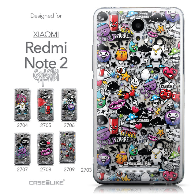 Collection - CASEiLIKE Xiaomi Redmi Note 2 back cover Graffiti 2703