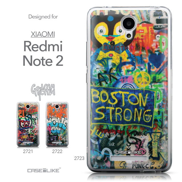 Collection - CASEiLIKE Xiaomi Redmi Note 2 back cover Graffiti 2723