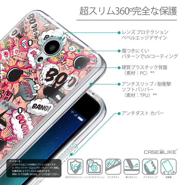 Details in Japanese - CASEiLIKE Xiaomi Redmi Note 2 back cover Comic Captions Pink 2912