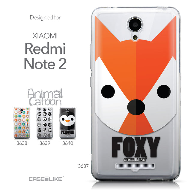 Collection - CASEiLIKE Xiaomi Redmi Note 2 back cover Animal Cartoon 3637