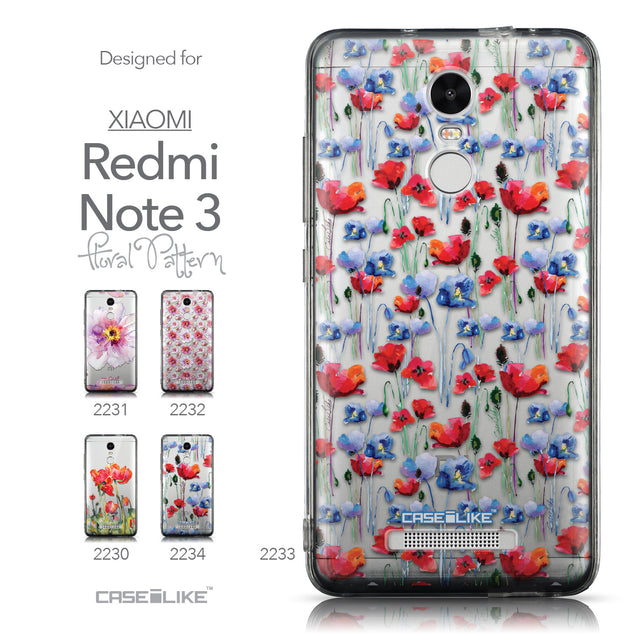 Collection - CASEiLIKE Xiaomi Redmi Note 3 back cover Watercolor Floral 2233
