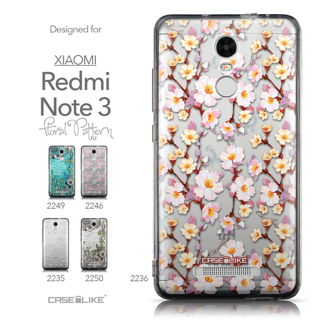 Collection - CASEiLIKE Xiaomi Redmi Note 3 back cover Watercolor Floral 2236