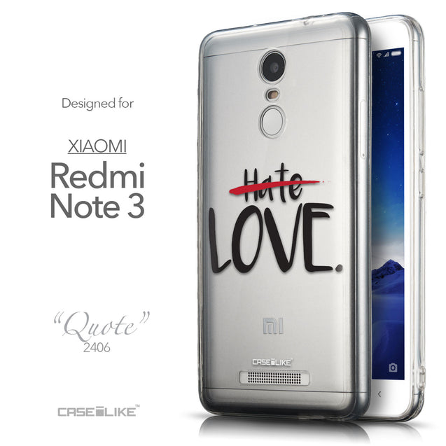 Front & Side View - CASEiLIKE Xiaomi Redmi Note 3 back cover Quote 2406