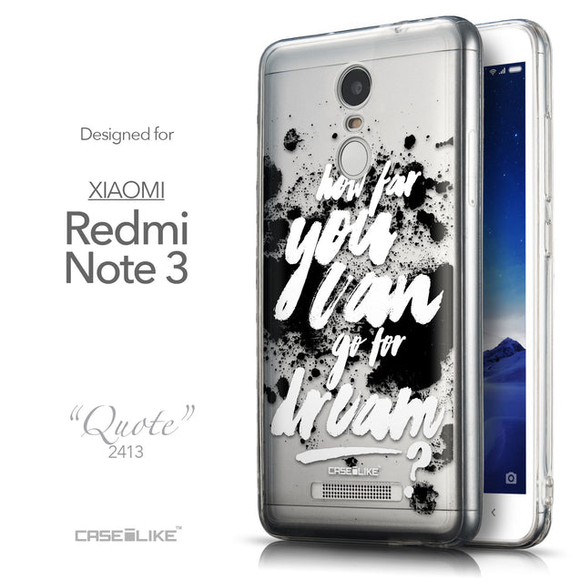 Front & Side View - CASEiLIKE Xiaomi Redmi Note 3 back cover Quote 2413