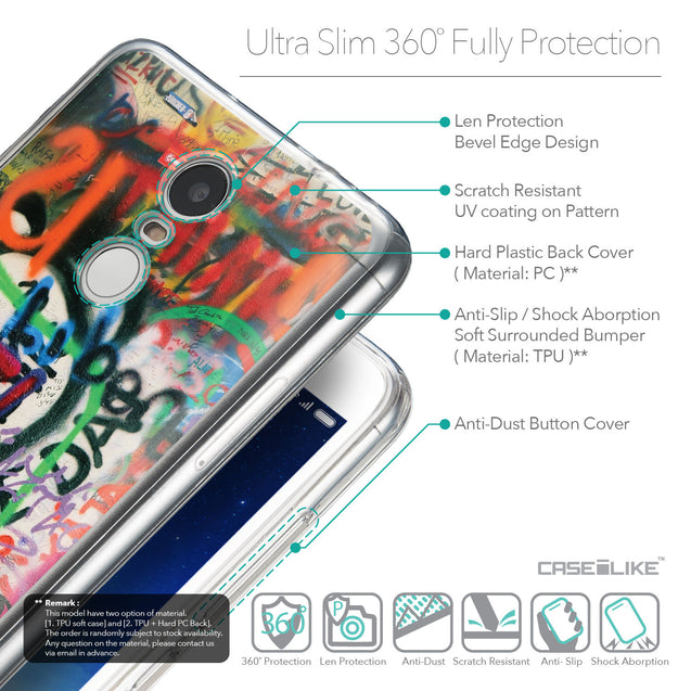 Details in English - CASEiLIKE Xiaomi Redmi Note 3 back cover Graffiti 2721