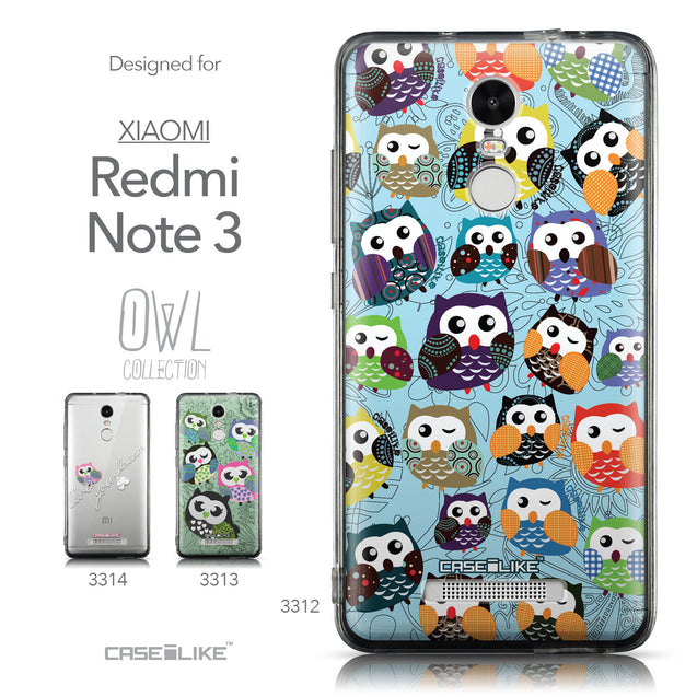 Collection - CASEiLIKE Xiaomi Redmi Note 3 back cover Owl Graphic Design 3312