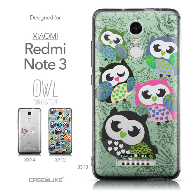 Collection - CASEiLIKE Xiaomi Redmi Note 3 back cover Owl Graphic Design 3313